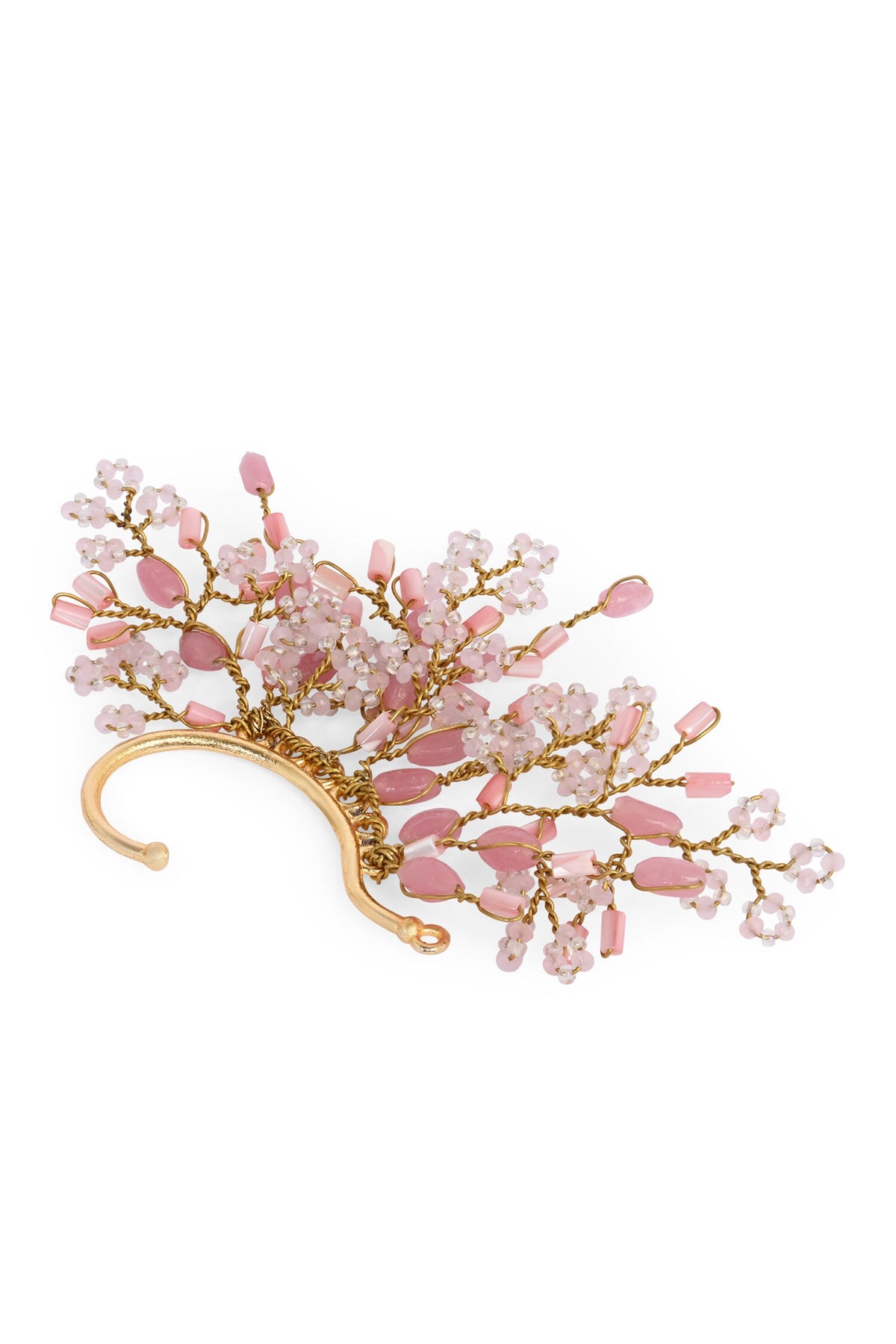 Stone & Bead Embellished Earcuff 