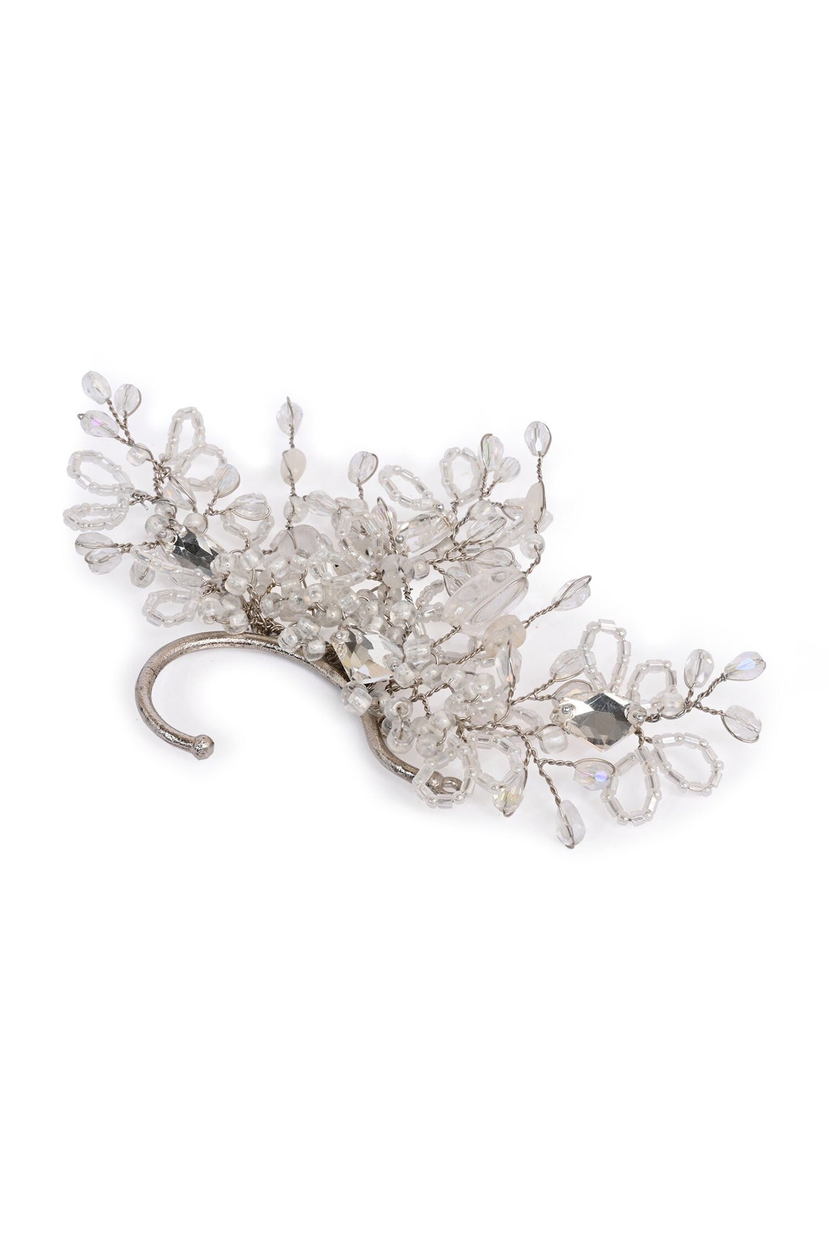 Silver Crystal & Stone Earcuff 