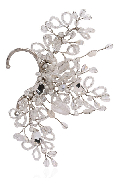 Silver Crystal & Stone Earcuff 