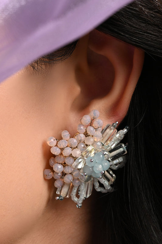 Round Stone Studded Earrings 