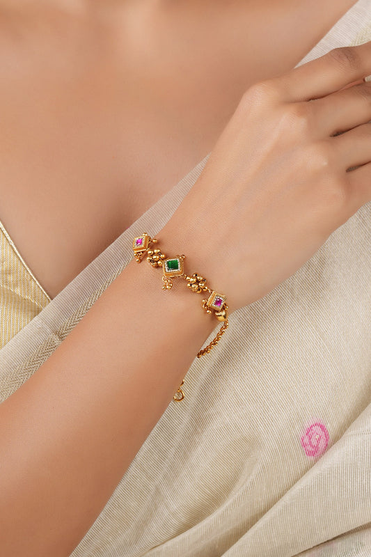 Antique Stone Embellished Bracelet 