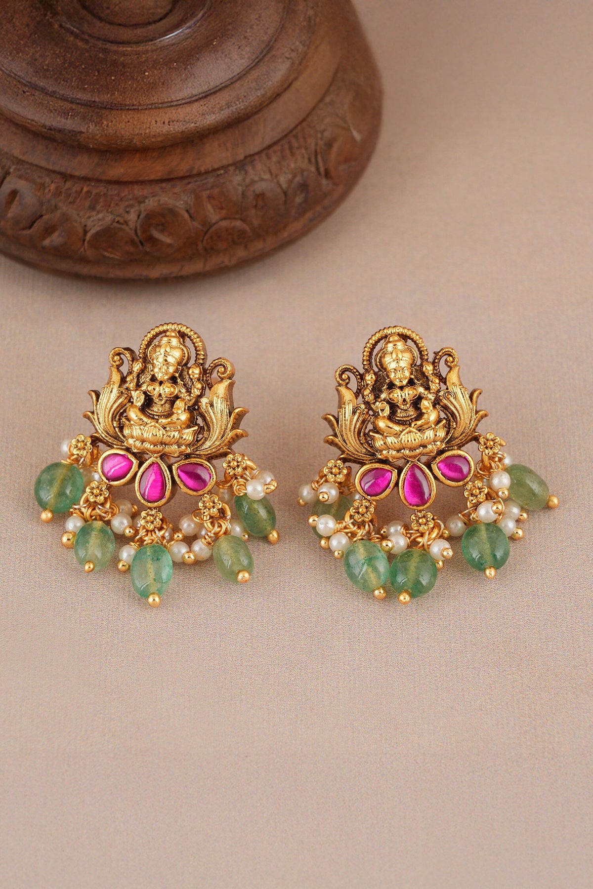 Maa Lakshmi Carved Antique Choker Set 