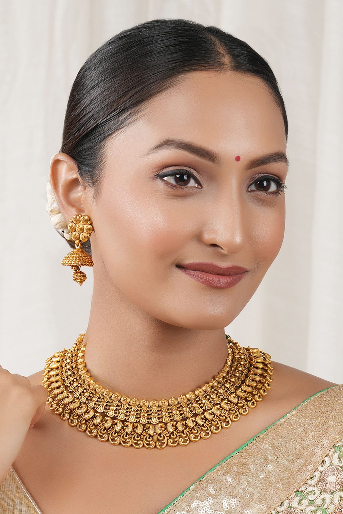 Intricate Carved Antique Choker Set 
