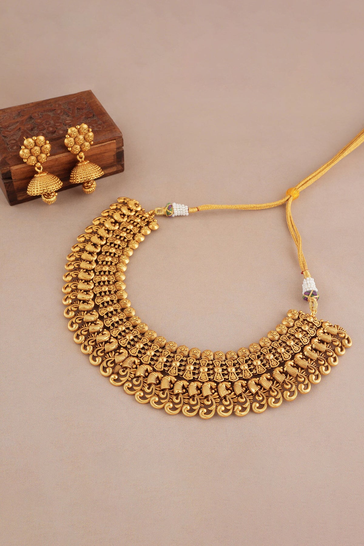 Intricate Carved Antique Choker Set 