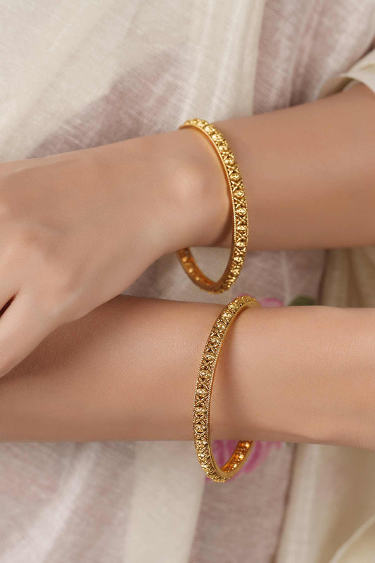 Antique Carved Pair of Bangles 