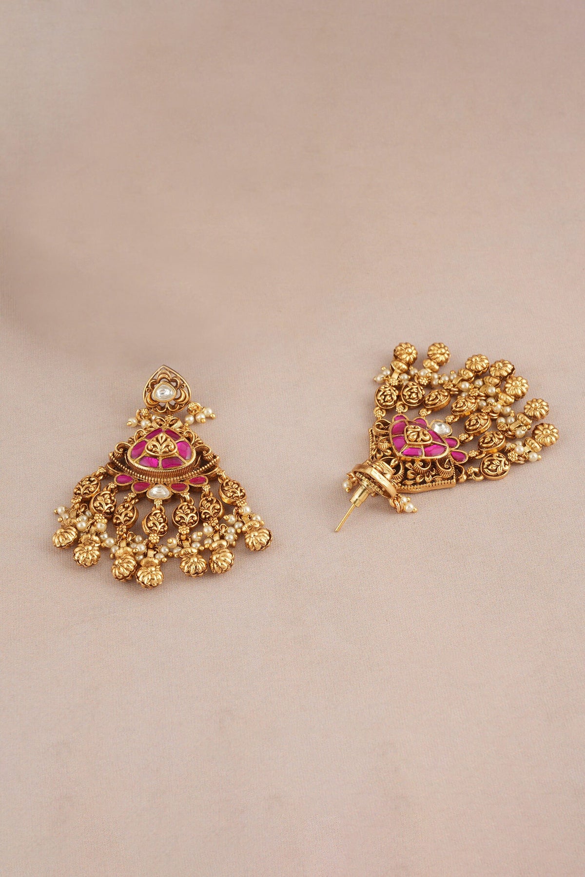 Antique Rajwadi Pearl Necklace Set 
