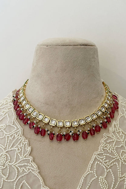 Geometric Kundan Studded Choker Set 