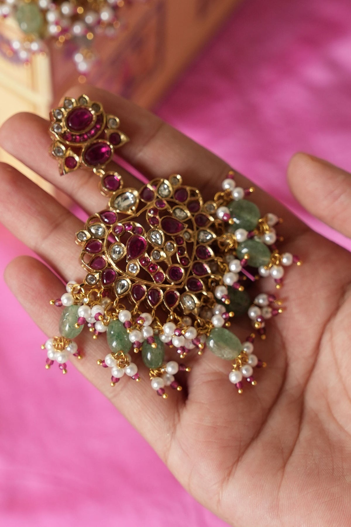 Stone Studded Necklace Set 