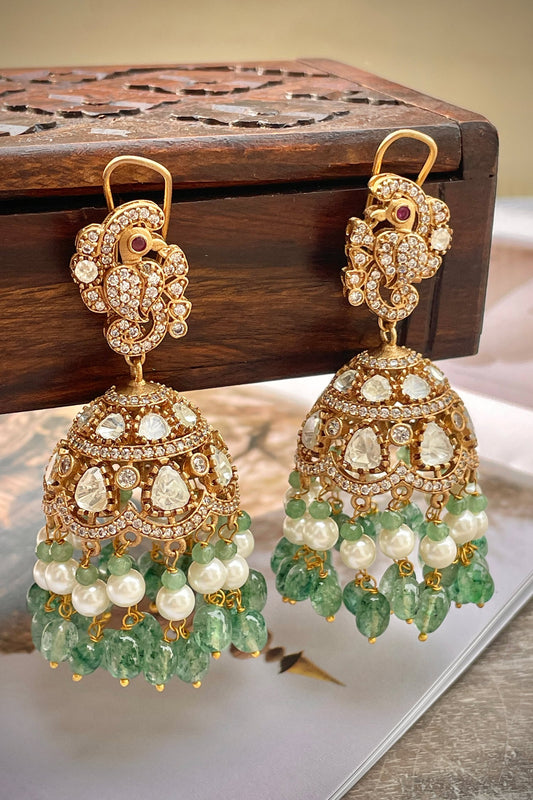 Polki Embellished Jhumkas 