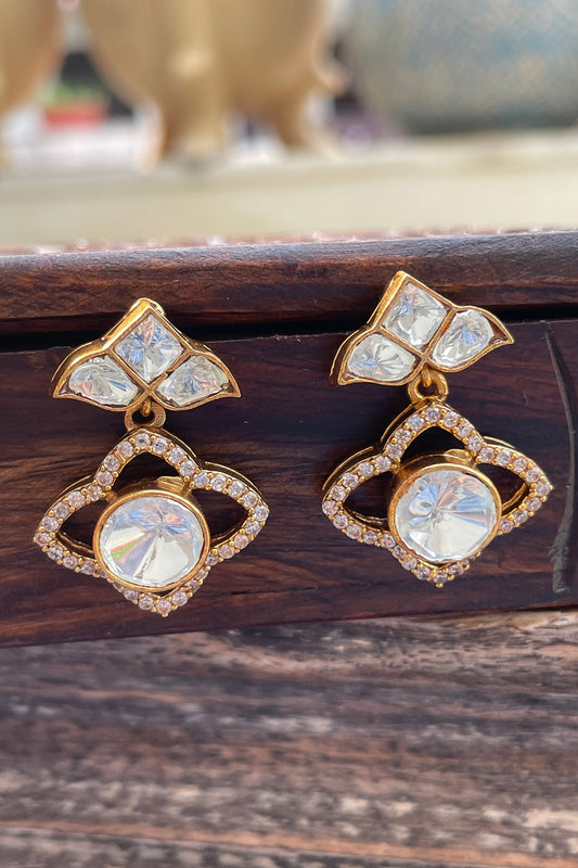Polki Embellished Mini Earrings 