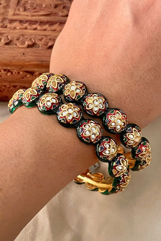 Meenakari Work Pair of Bangles 
