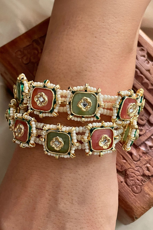 Stone Embellished Pair of Bangles 
