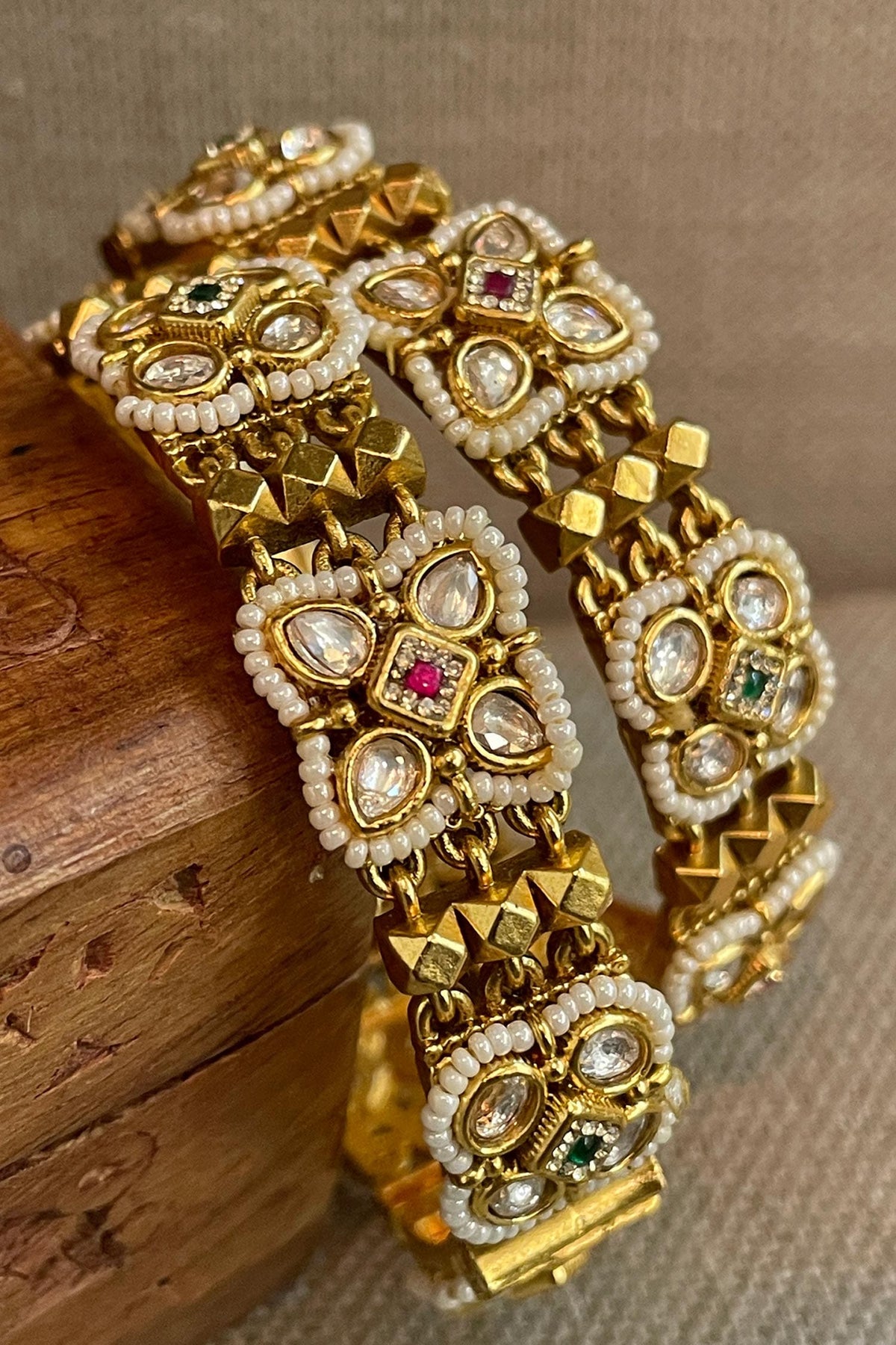 Meshwork Pair of Temple Bangles 