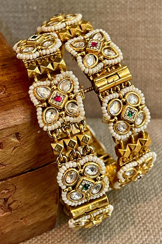 Meshwork Pair of Temple Bangles 