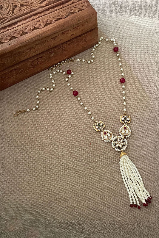 Pearl Tassel Long Necklace 