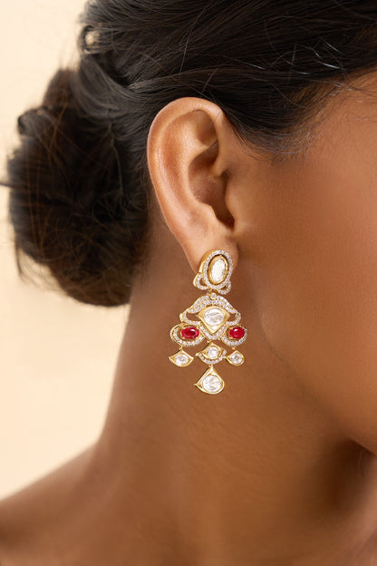 Embellished Stone Drop Earrings 