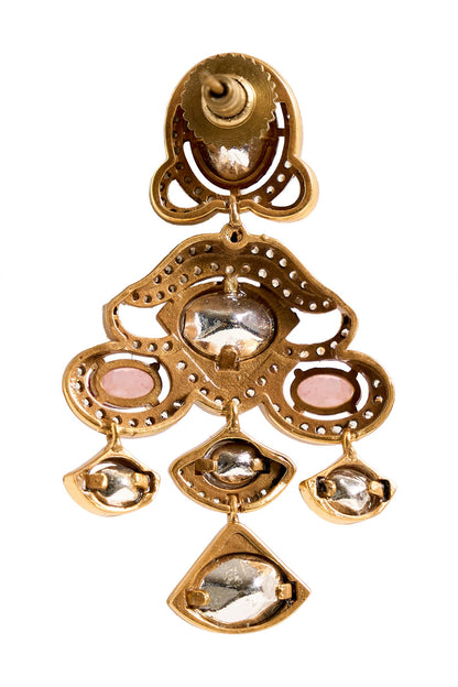 Stone Embellished Drop Earrings 