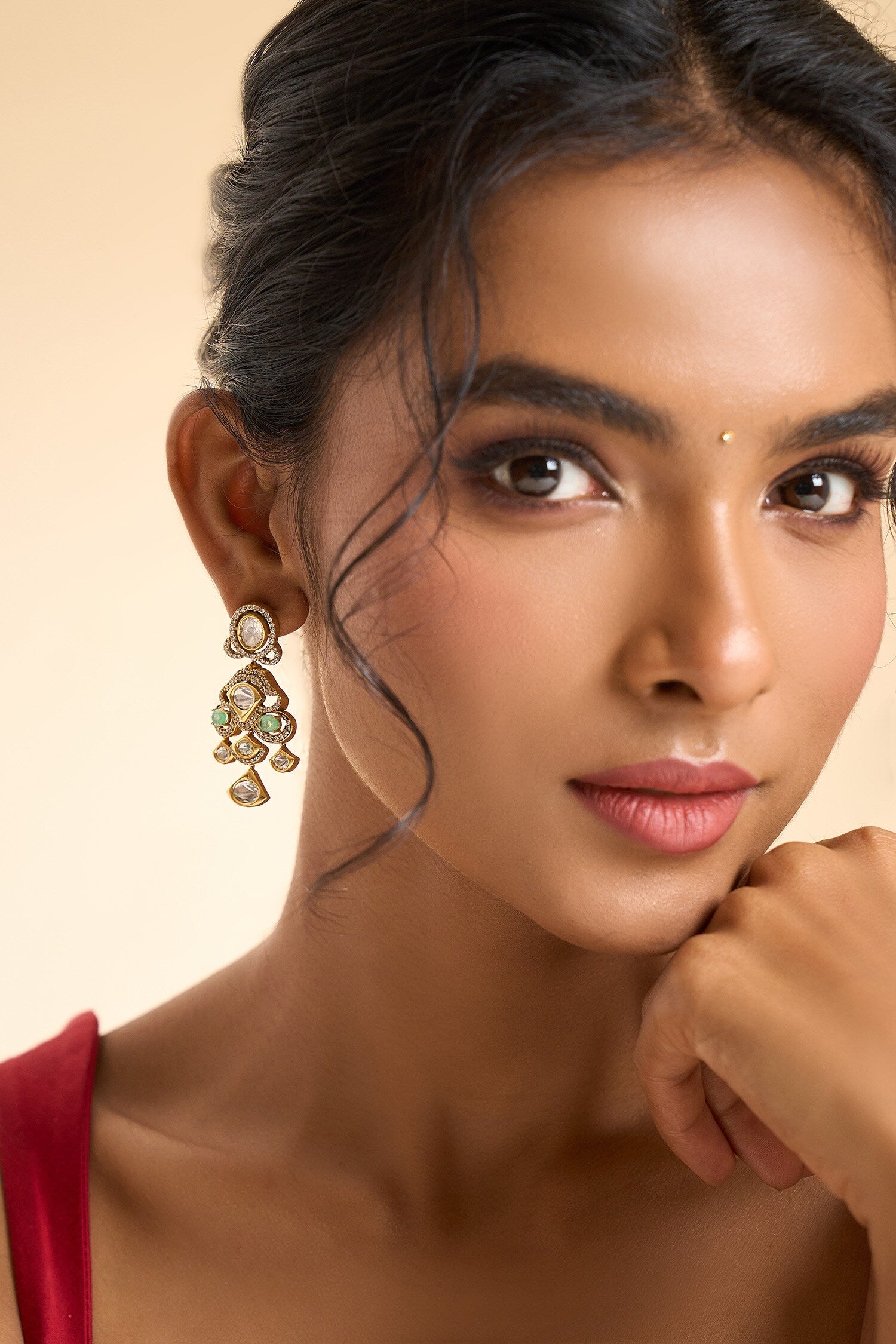 Stone Embellished Earrings 