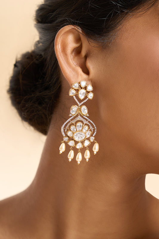 Floral Setting Studded Earrings 