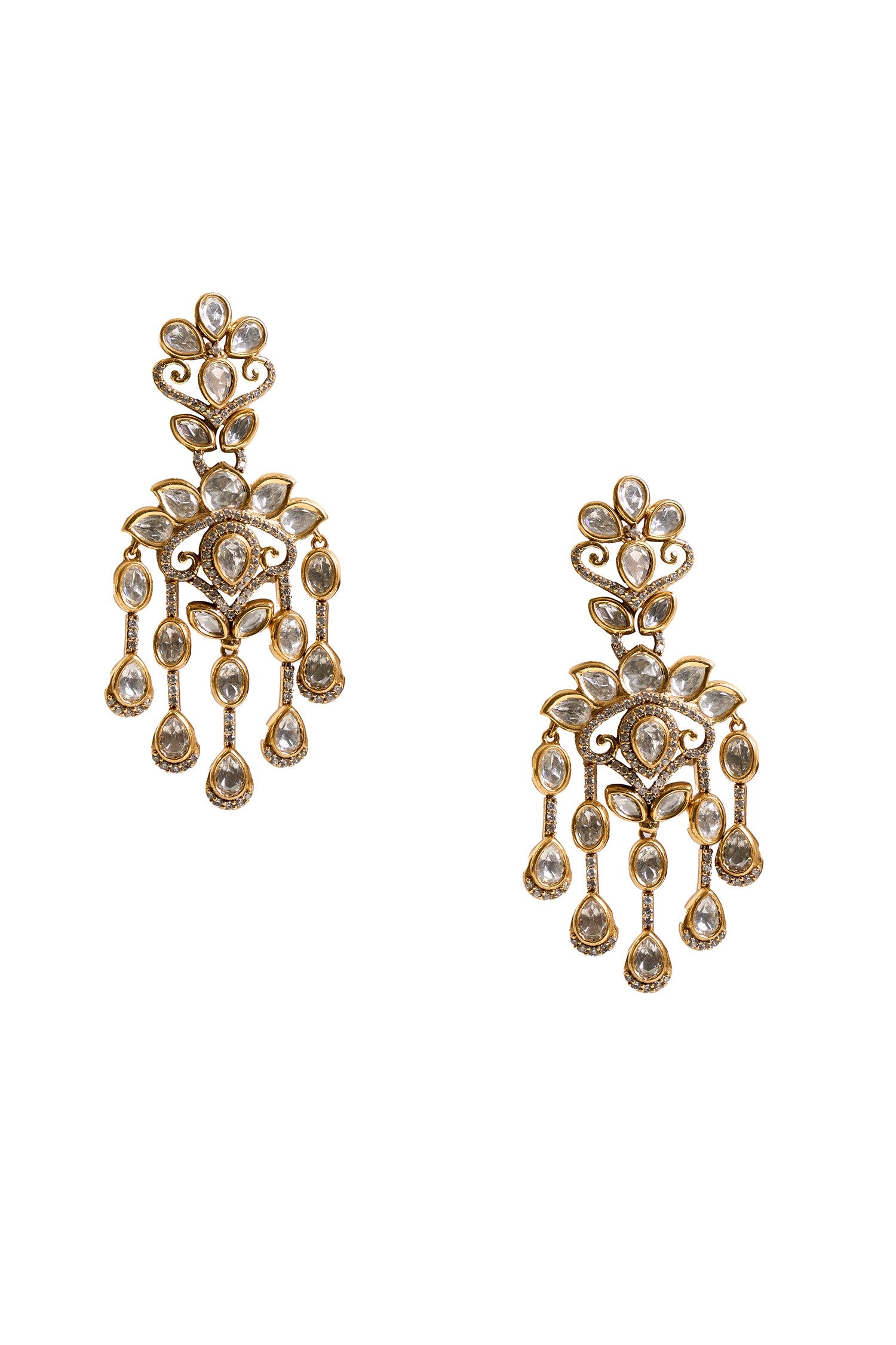 Stone Tassel Drop Earrings 