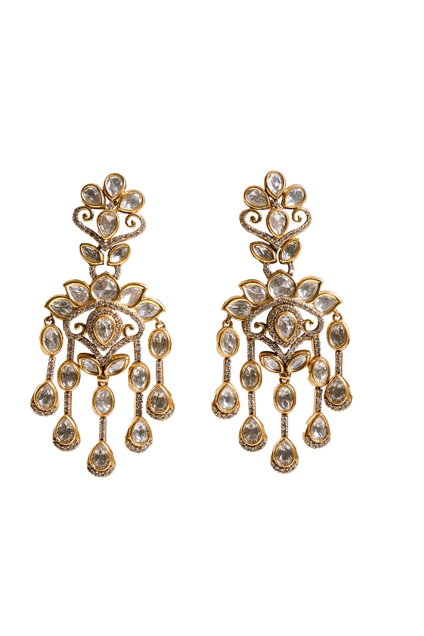 Stone Tassel Drop Earrings 