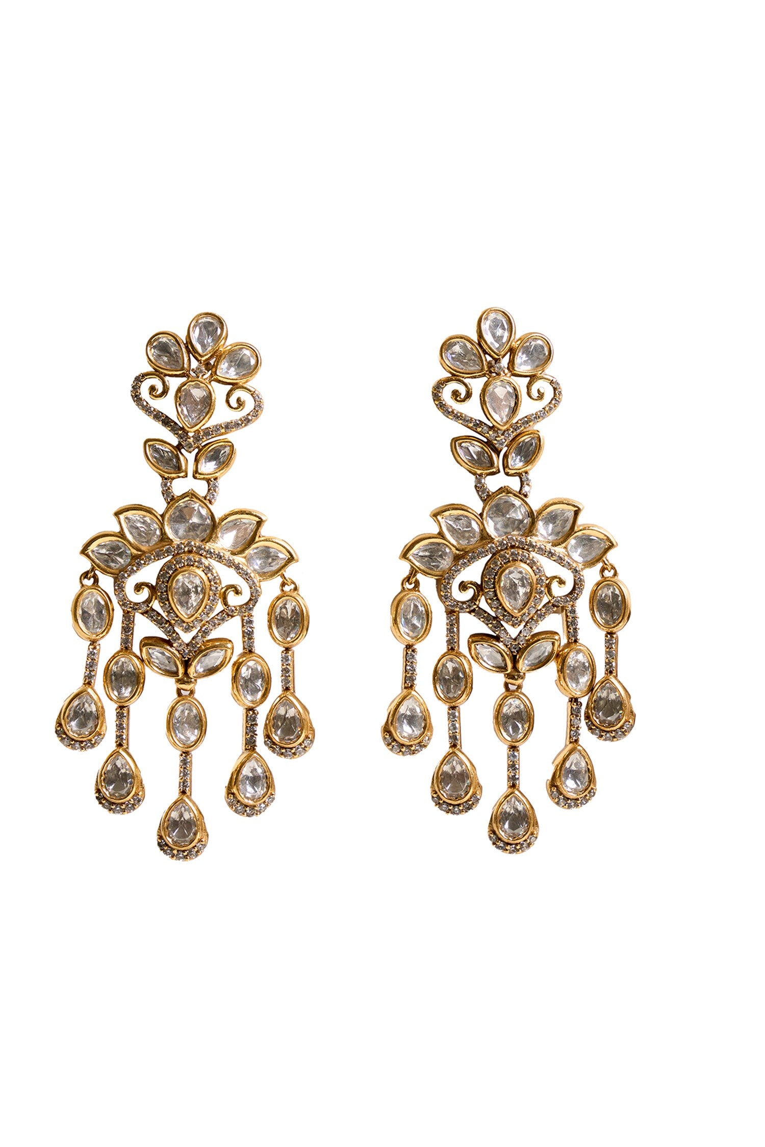 Stone Tassel Drop Earrings 