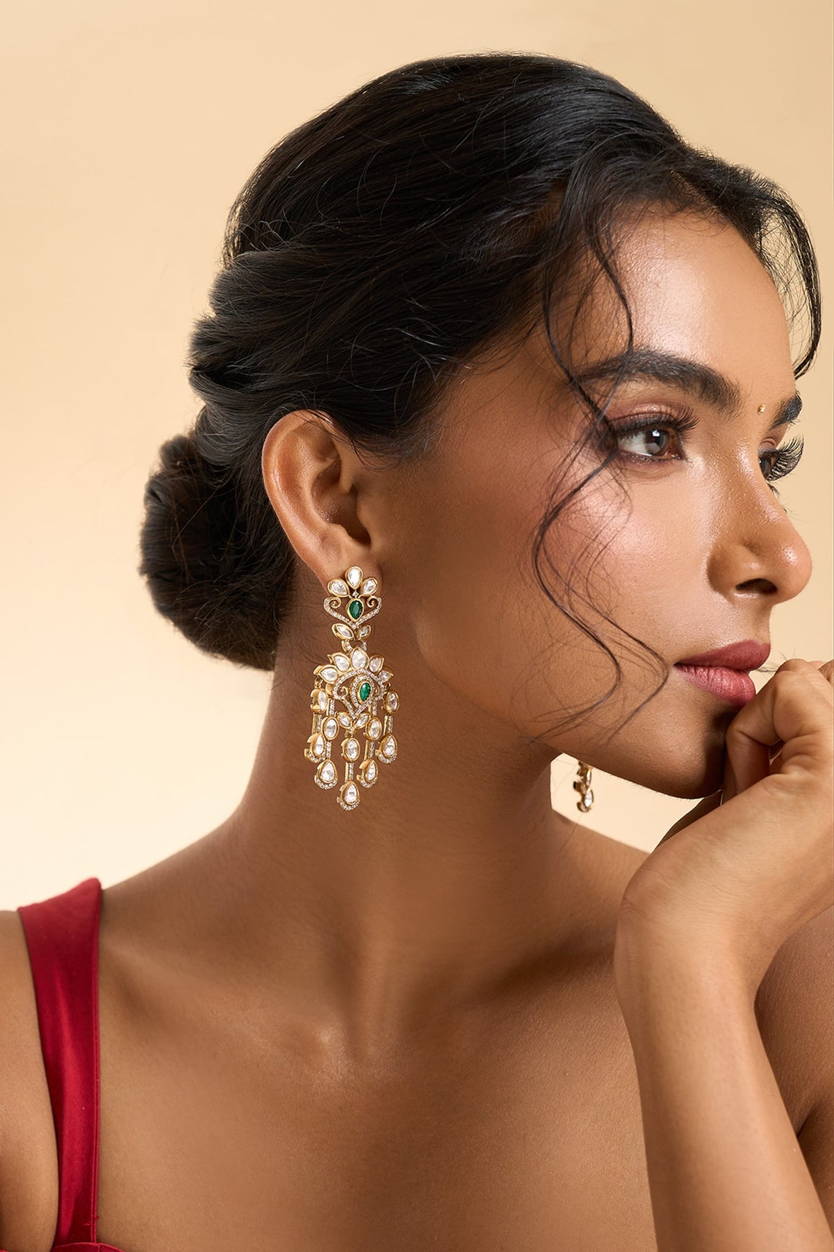 Embellished Tassel Drop Earrings 