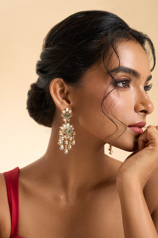 Embellished Tassel Drop Earrings 