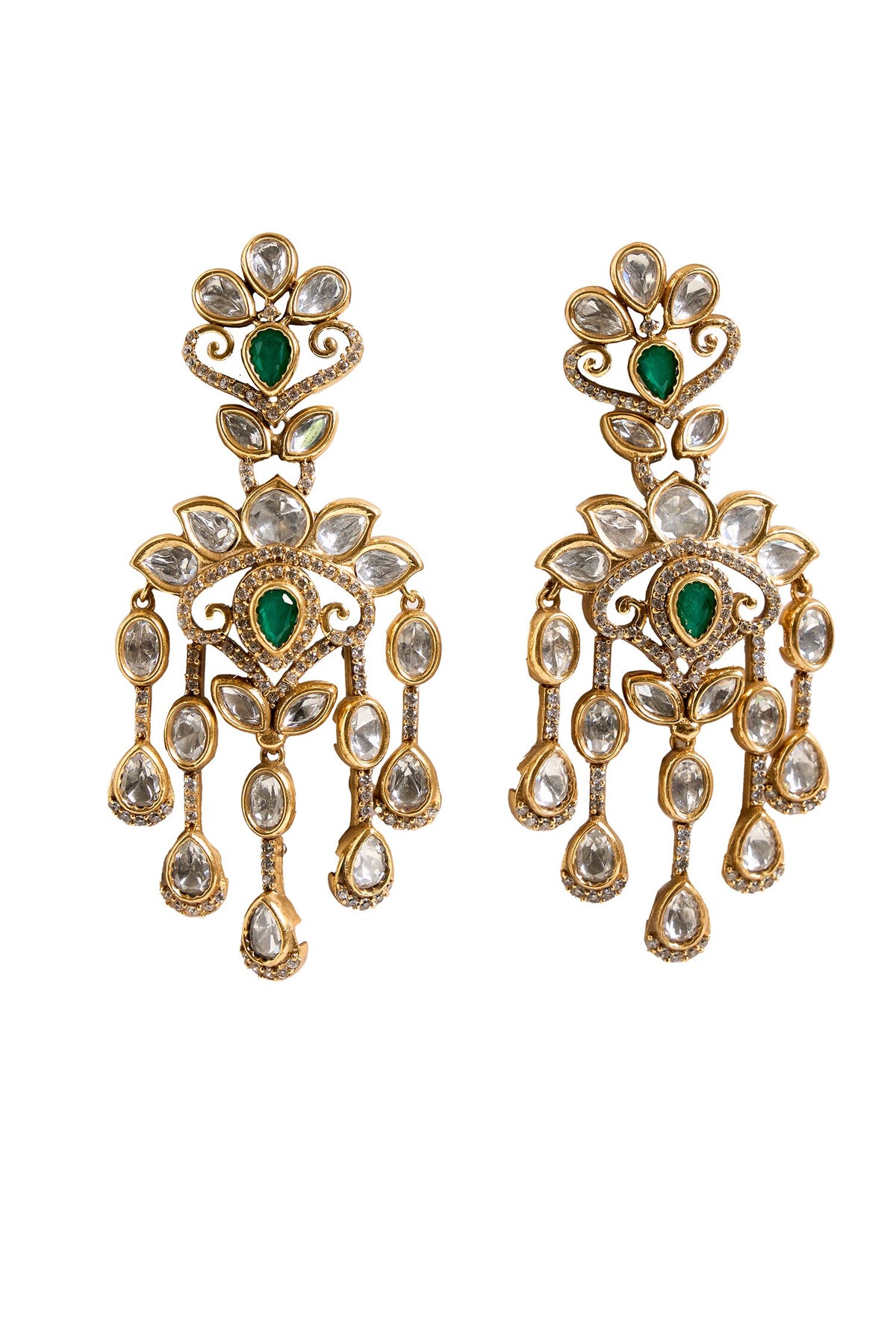 Embellished Tassel Drop Earrings 