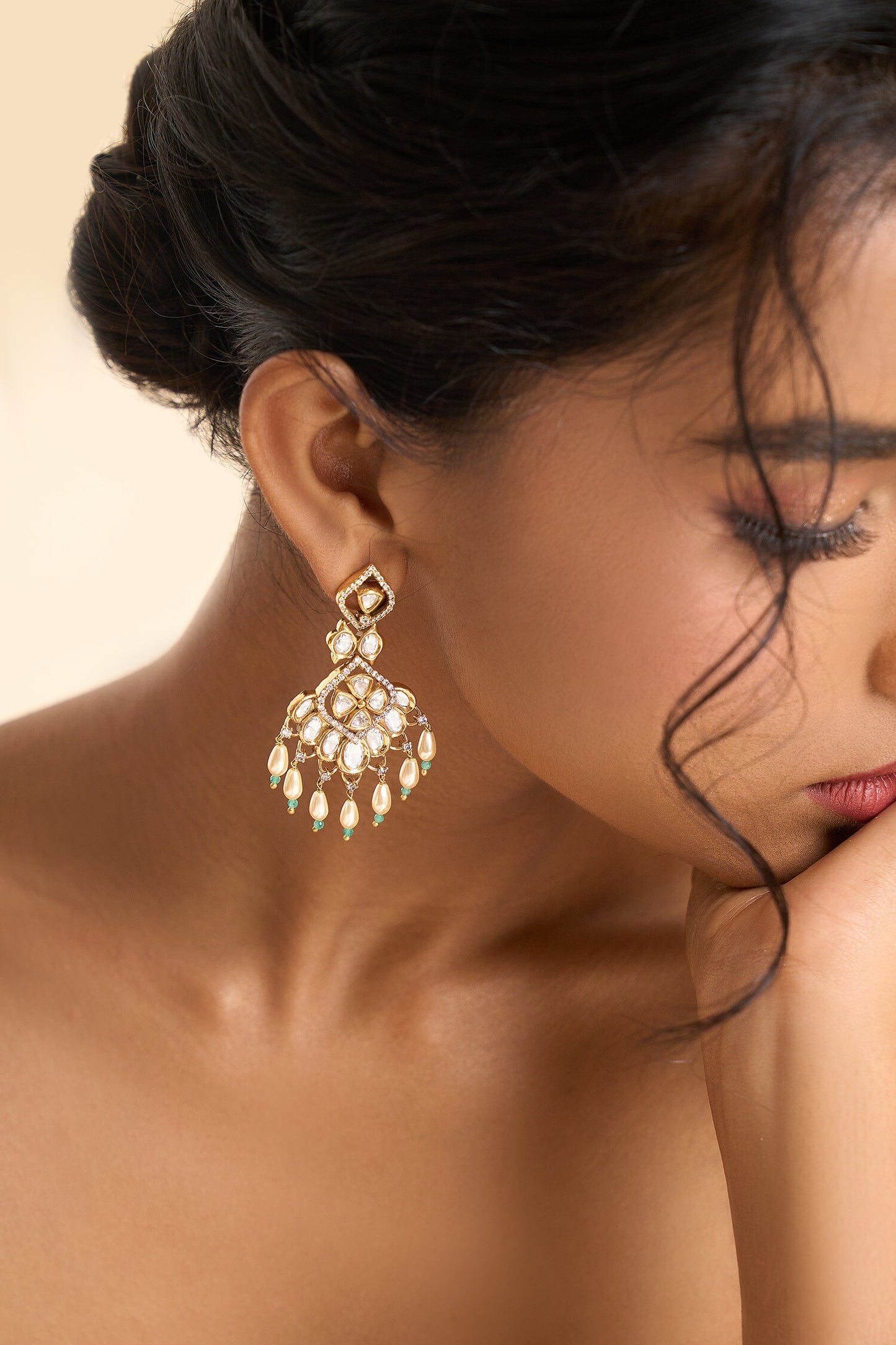 Bead Drop Embellished Earrings 