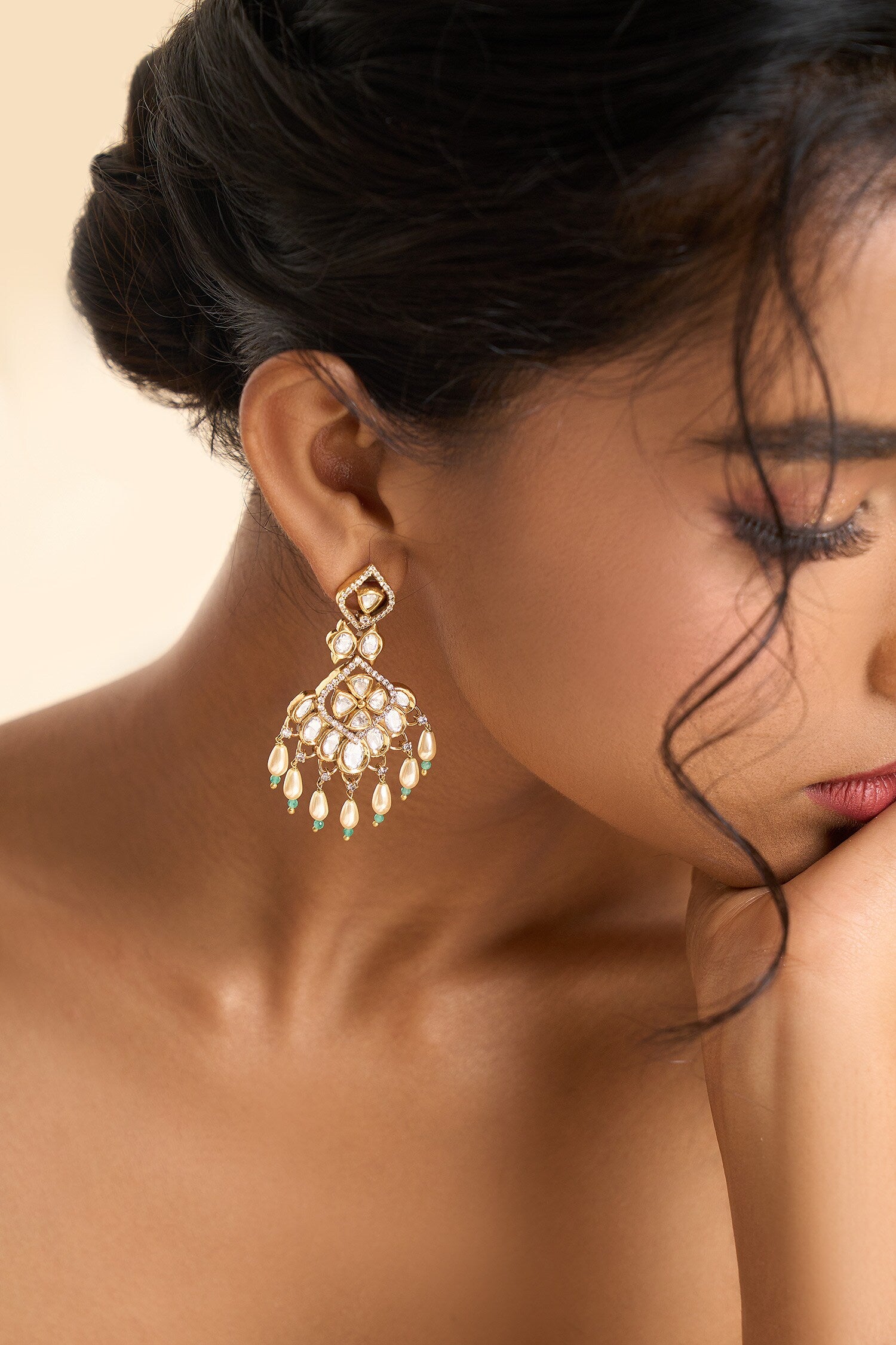 Bead Drop Embellished Earrings 
