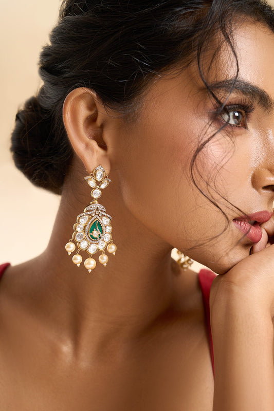 Bead Drop Embellished Dangler Earrings 