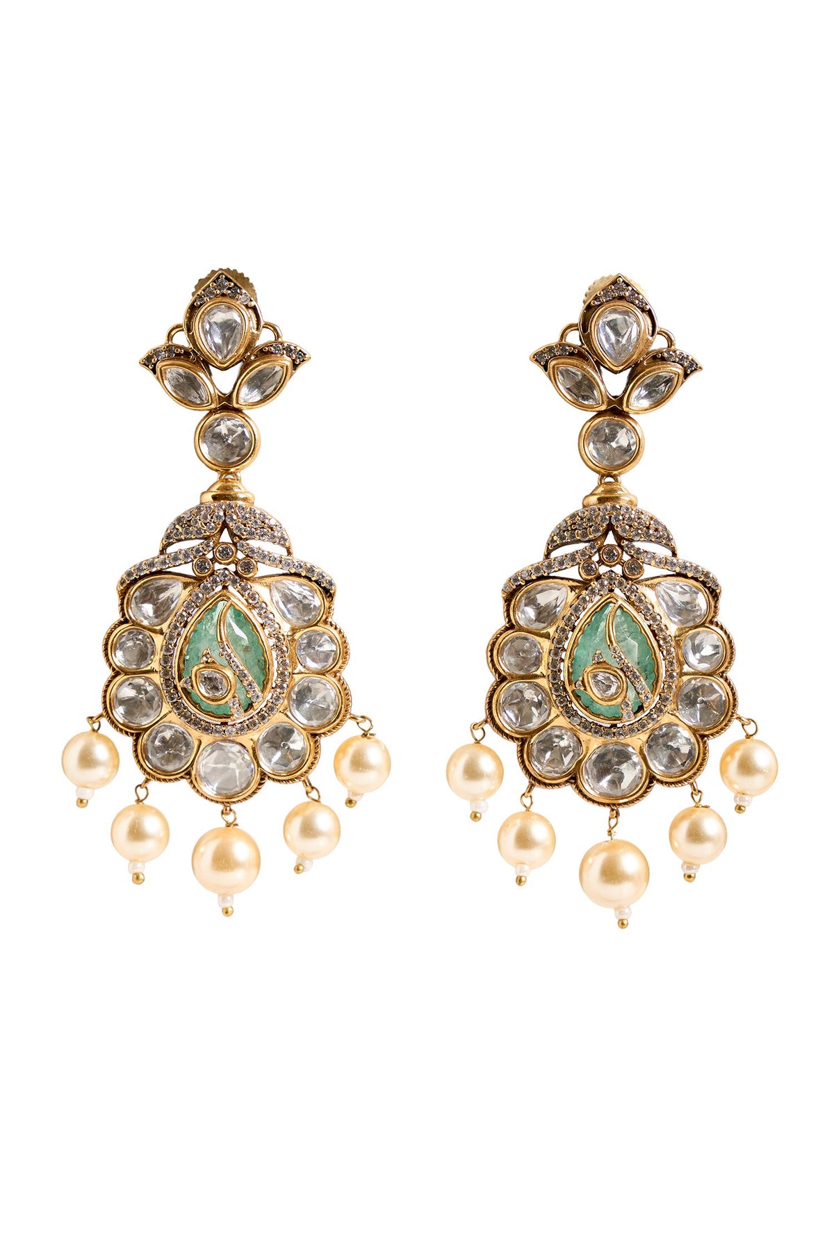Bead Embellished Drop Earrings 