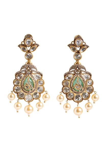 Bead Embellished Drop Earrings 
