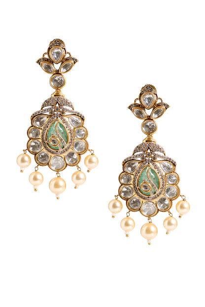 Bead Embellished Drop Earrings 