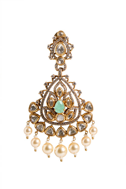 Stone Embellished Drop Earrings 