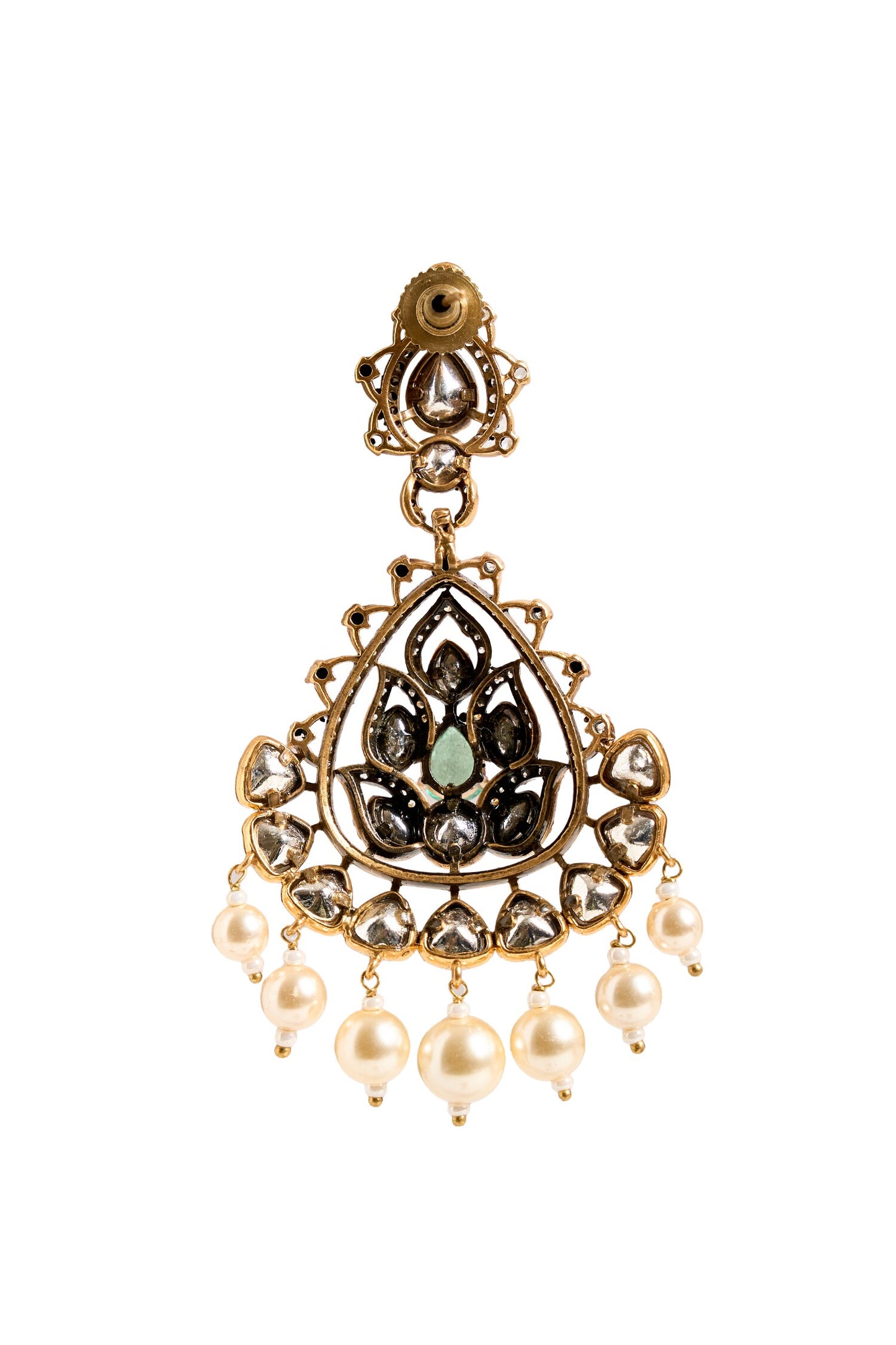 Stone Embellished Drop Earrings 