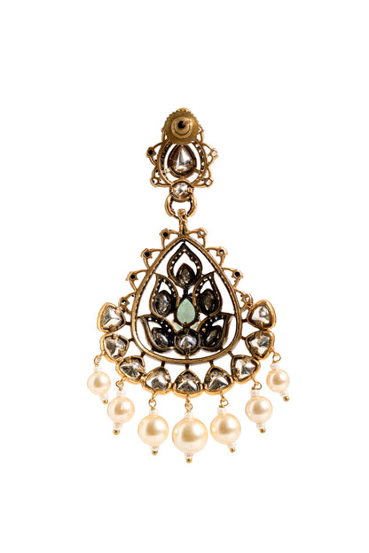 Stone Embellished Drop Earrings 
