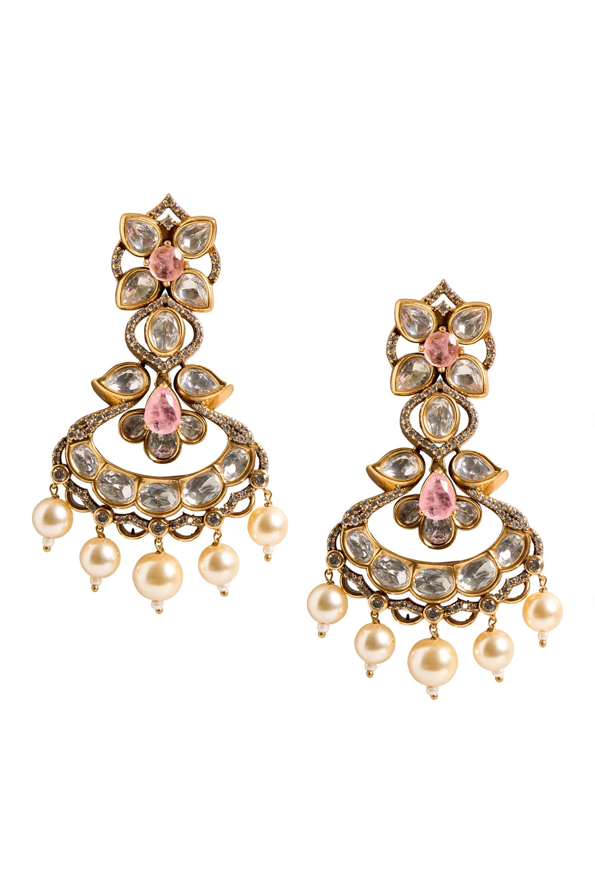 Dangling Stone Embellished Earrings 
