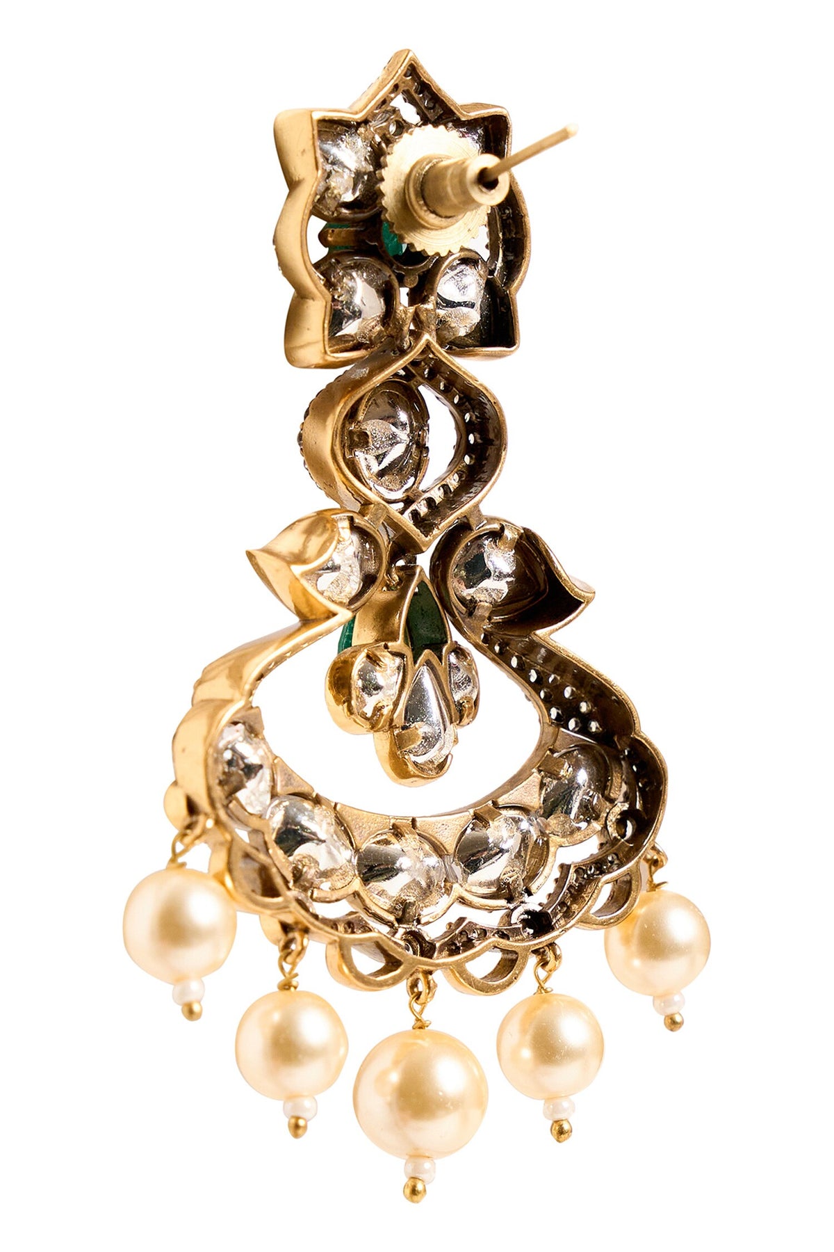 Embellished Dangling Stone Earrings 