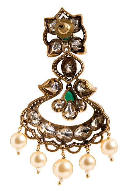 Embellished Dangling Stone Earrings 