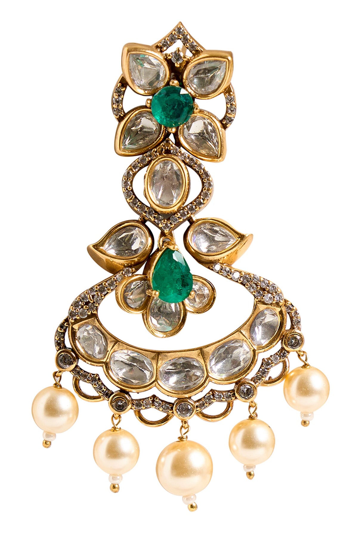 Embellished Dangling Stone Earrings 