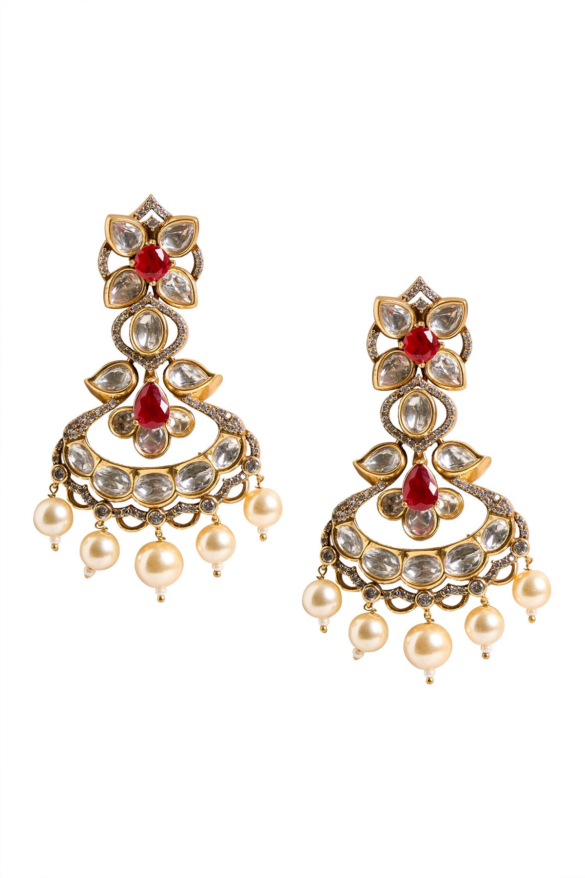 Embellished Stone Dangling Earrings 