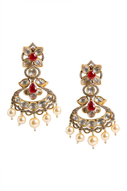 Embellished Stone Dangling Earrings 