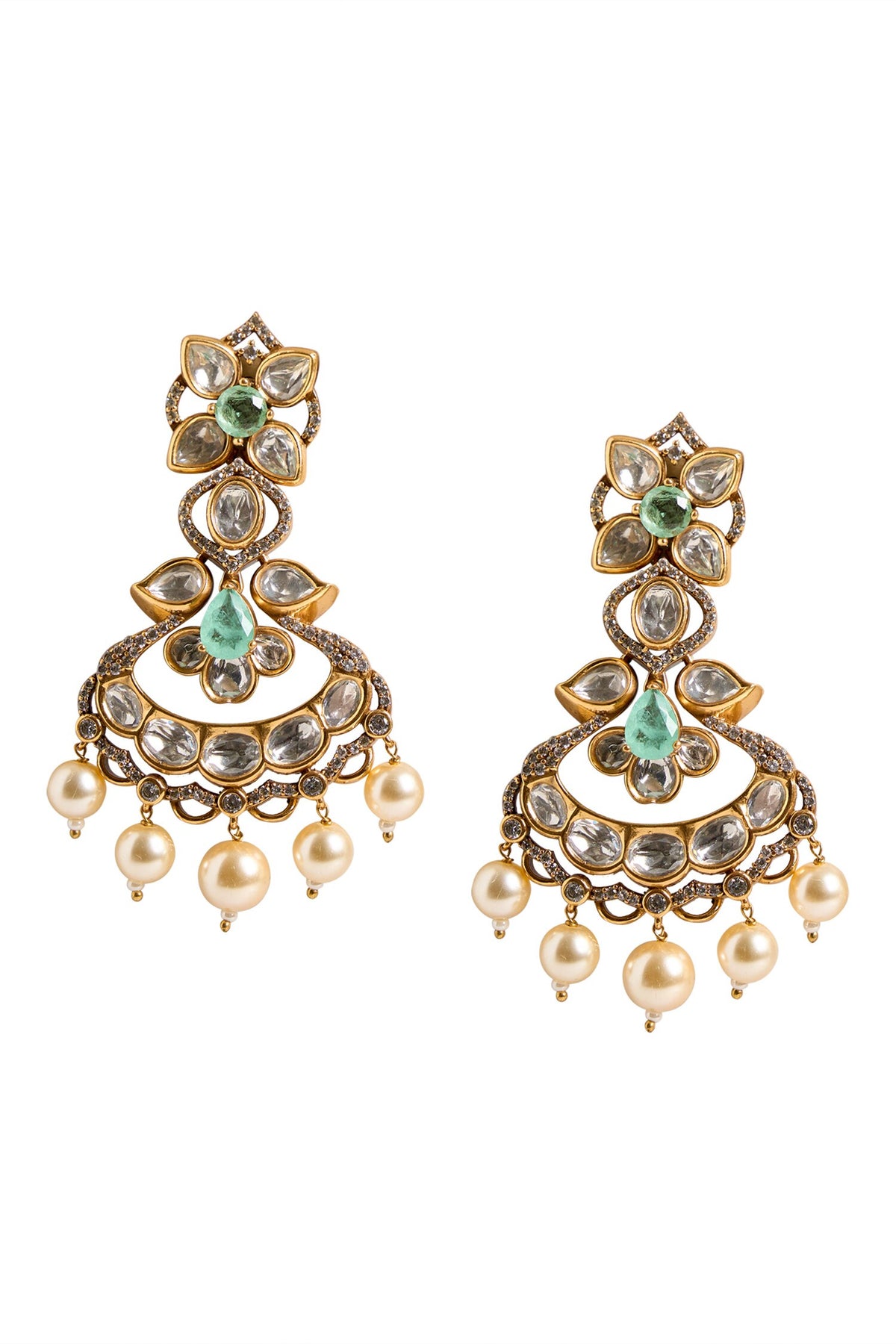 Embellished Stone Drop Earrings 