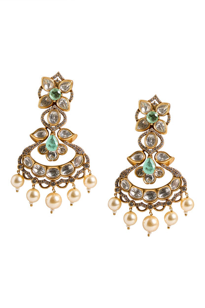 Embellished Stone Drop Earrings 