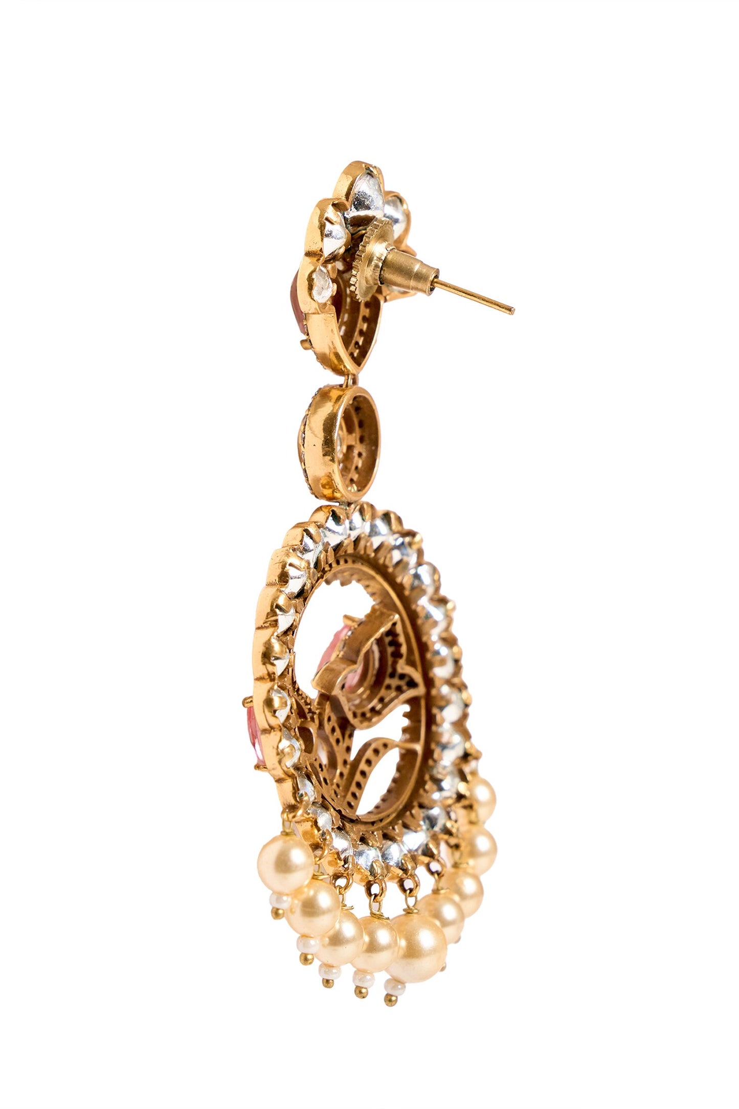Circular Drop Embellished Earrings 
