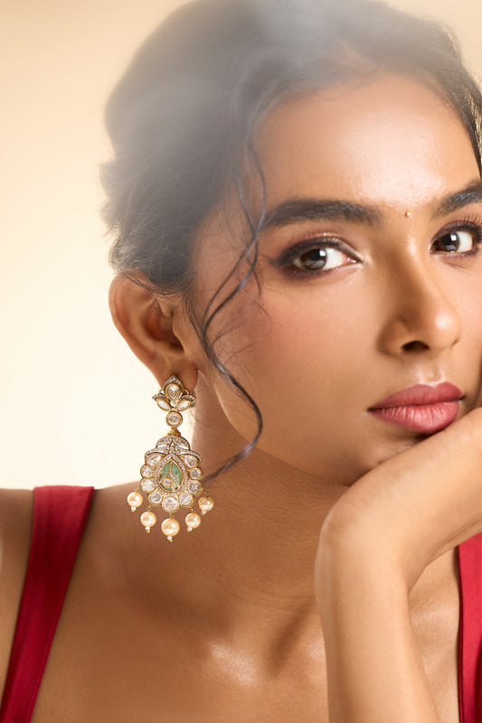 Bead Embellished Drop Earrings 