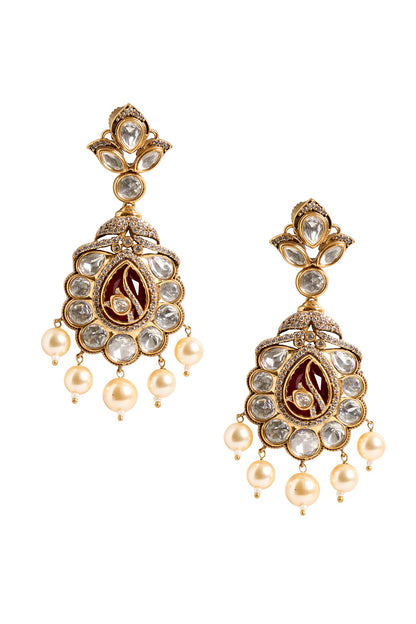 Bead Drop Embellished Earrings 