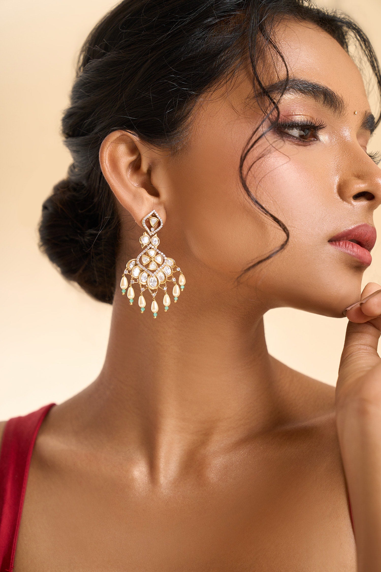 Bead Drop Embellished Earrings 